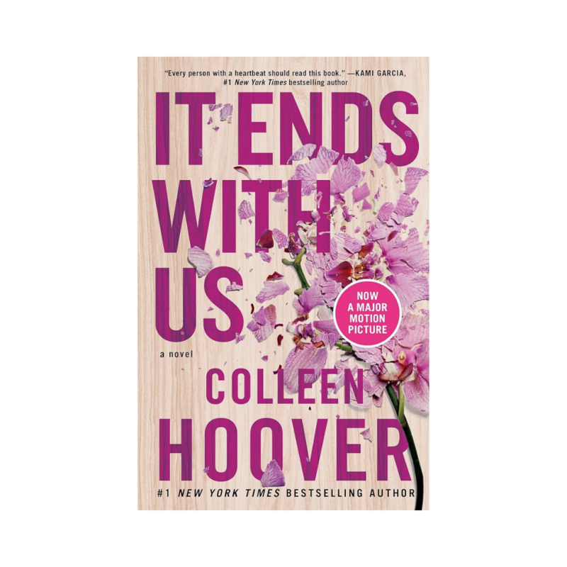 Cover of "It Ends with Us Book" by Colleen Hoover – A bestselling contemporary romance novel published by Atria Books, featuring an emotional story of love, resilience, and heartbreak.