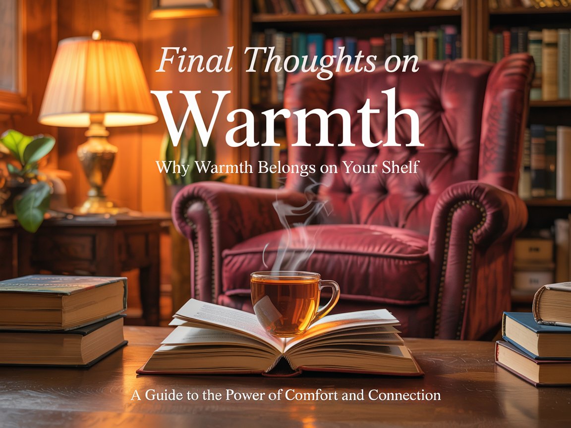 Final Thoughts on Warmth: Why Warmth Belongs on Your Shelf