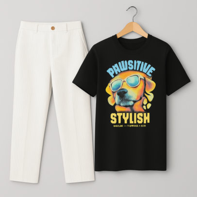 pawsitive print t-shirt